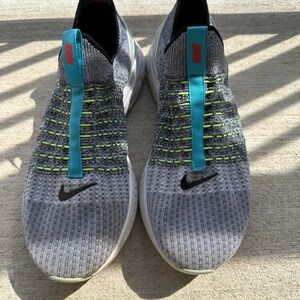 Nike Gray and Teal Knit Sneakers